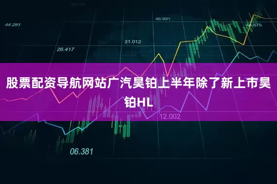 股票配资导航网站广汽昊铂上半年除了新上市昊铂HL